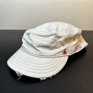 A. KURTZ Hat Army Cap Fitted One Size Mens Beige Stretch Twill Military Casual